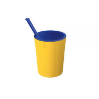 Trinkbecher Trinkhilfe lange Tülle blau - gelb...