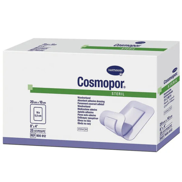 Cosmopor, steriler Wundverband, 10 x 20cm (Pack a 25 Stück)