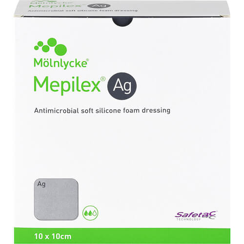 Mepilex AG  Schaumverband 10 x10 cm steril (Pack a 10 Stück)