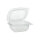 Verpackungsbecher mit Klappdeckeln, PP rechteckig 250 ml transparent (10 x 100 Stück)