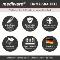 Einmalskalpell Figur/ Nr. 11 (10 Stück)