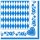 Motiv-Servietten, 3-lagig 1/4-Falz 40 x 40 cm "Bayrisch Blau" (Pack a 50 Stk)