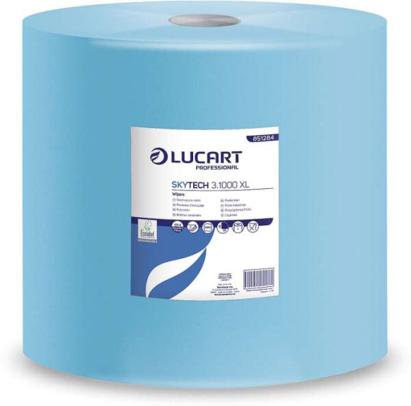 Putztuchrolle Skytech 3.1000 XL blau, 3-lagig, 36 x 36cm, (1 Rolle)