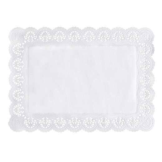 Spitzenpapiere eckig 45 x 32 cm weiss (100 Stück)