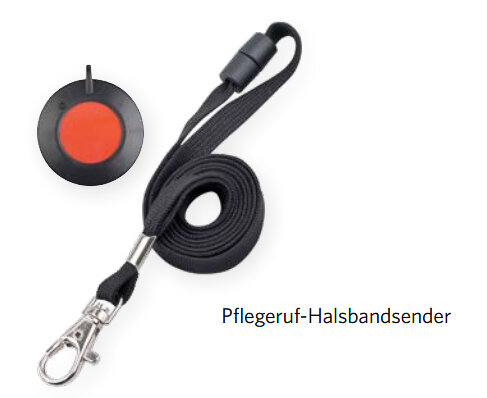 Halsbandsender mit Strangulierschutz, Rufnotsender