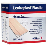 Leukoplast Elastic Rollenpflaster Meterware 5 m x 6cm, 1 Box