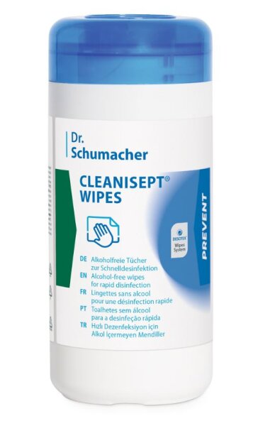 CLEANISEPT WIPES Fläche - Gebrauchsfertige Desinfektionstücher aus Spenderbox 100 Tücher
