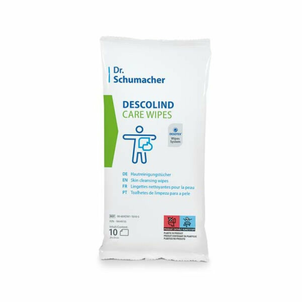 DESCOLIND CARE WIPES Hände & Hautpflege 10 Tücher