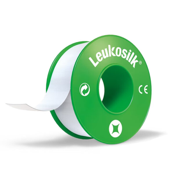 Leukosilk Rollenpflaster im Schutzring, 1,25 cm x 5 m, 24 Stück