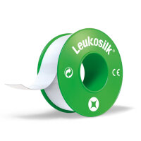 Leukosilk Rollenpflaster im Schutzring, 1,25 cm x 5 m, 24...
