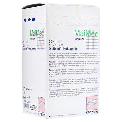 MaiMed Saugkompressen steril 10 x 10 cm, 60 Stück