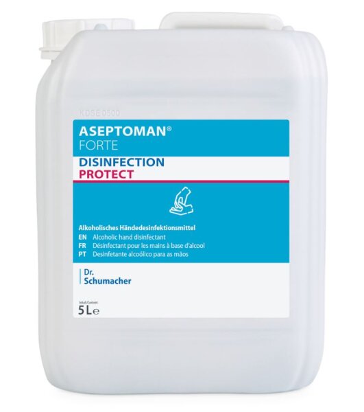 ASEPTOMAN® FORTE, viruzid, alkoholisches Händedesinfektionsmittel in verschiedenen Flaschengrößen