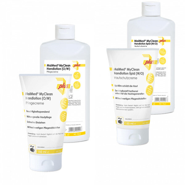 MaiMed MyClean Hautschutzcreme lipid (W/O) in verschiedenen Flaschengrößen