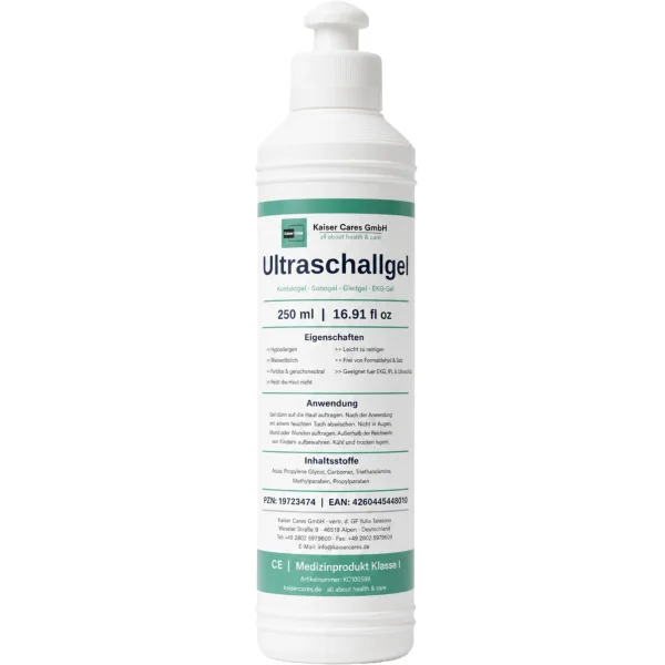 Ultraschallgel 250 ml für Ultraschall Doppler und EKG