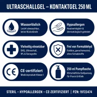 Ultraschallgel 250 ml für Ultraschall Doppler und EKG
