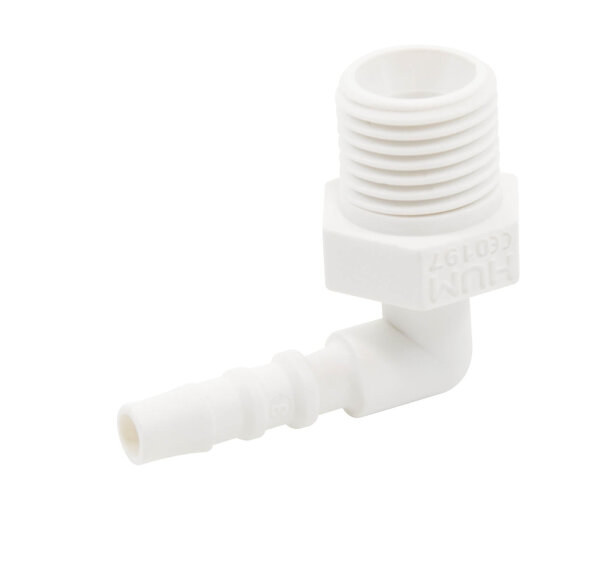 AEROpart SA02-6-WA, Winkel Schlauchanschluss, Kunststoff, weiß