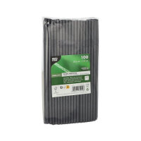 Papierstrohhalme, schwarz, "pure", Ø 6...