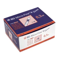 BD Micro-Fine + U100 Insulinspritze 0,3 ml (30G) 0,3 x 8...