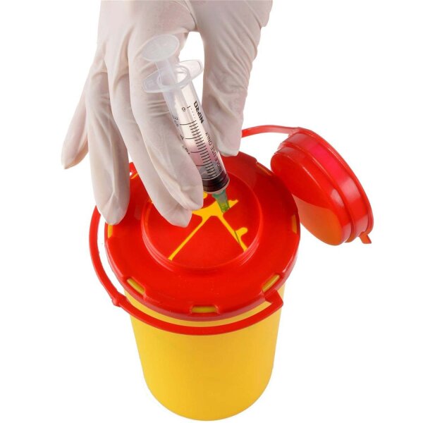 Kanülen-Entsorgungsbox/Abwurfbehälter ca. 0,5 L-0,6 L, MINI series