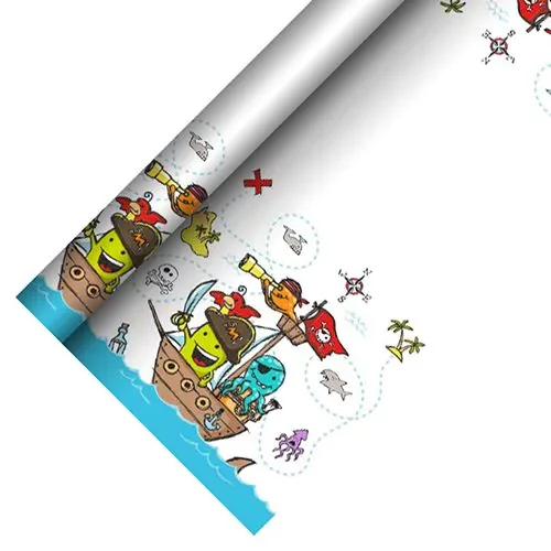 Tischdecke aus Papier Pirate Crew lackiert 5 m x 1,2 m | 1 Rolle