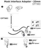 Optiflow + AIRVO 2 fisher paykel Maskenadapter Tracheo...