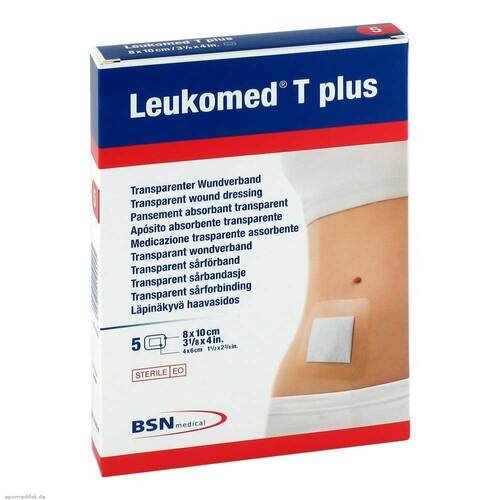 Leukomed T plus Wundverband 10 x 20 cm, steril Packung mit 5 Stück