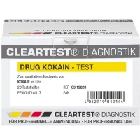 Cleartest Kokain Urintest 20 Teststreifen für professionelle Diagnostik