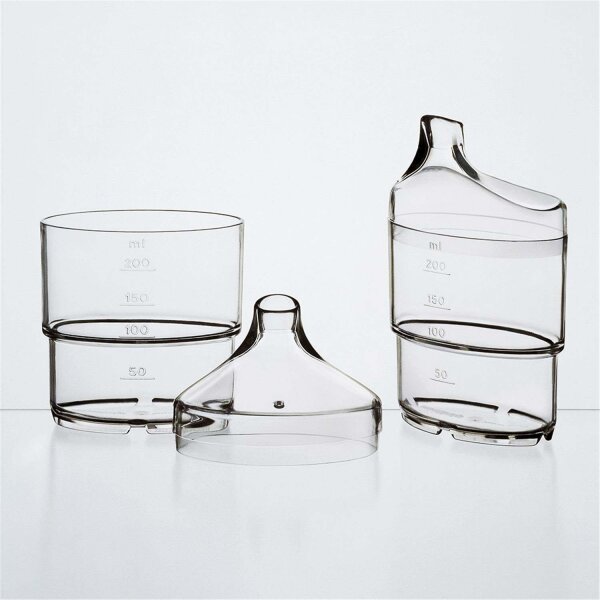 melinip Schnabelbecher apart Unterteil 250 ml glasklar (1 Stück), geeignet für KC11036 oder KC11037