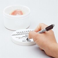 melident Zahnprothesendose weiß mit Schraubdeckel und Siebeinsatz (5 Stück)