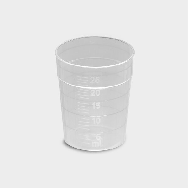 melipul EINWEG-Medikamentenbecher 25ml Pack 150 Stück farblos-natur