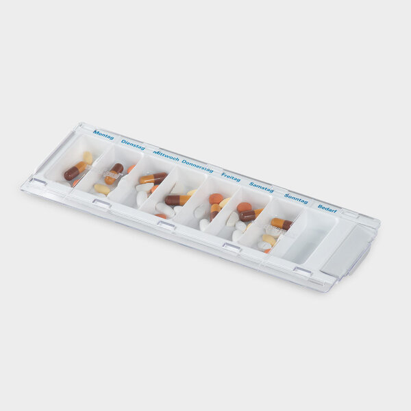 melipul MEHRWEG-Dispenser 8 Fächer Mo-So/Bedarf weiß PZN 111 82 889 (1 Stück)