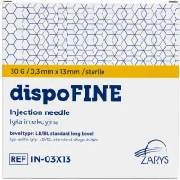 dispoFINE Injektionsnadel steril 30G 0,3x13mm gelb, 100...