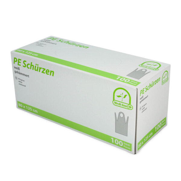 Medi-Inn PE-Schürzen, weiß, 80 x 125 cm (100 St. pro Spenderbox)