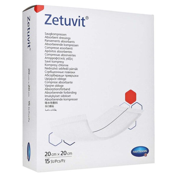 Zetuvit Saugkompressen steril 20x20 cm, 15 Stück