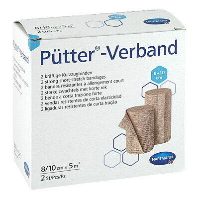 Pütter Verband 8 cm / 10 cm x 5 m, 2 Stück