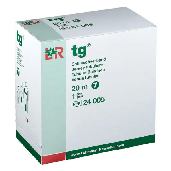 tg Schlauchverband, weiß Größe 7, 20m, weiß, 1 Stück; UK: 18 Pack