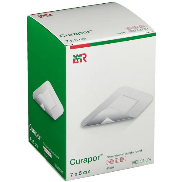 Curapor Wundverband, steril,  7x5cm, 50 Stück
