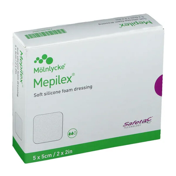 Mepilex 5 x 5 cm steriler Schaumverband, 5 Stück