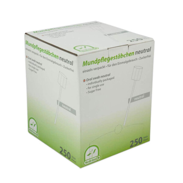 MEDI-INN Mundpflegestäbchen NEUTRAL Grün (Box a 250 Stück)