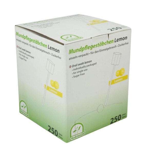 MEDI-INN Mundpflegestäbchen  LEMON PINK (Box a 250 Stück)