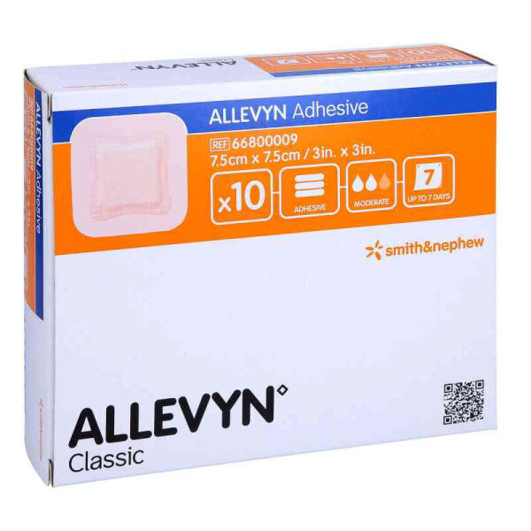 ALLEVYN ADHESIVE cm 7,5 x 7,5 cm, 10 Stück