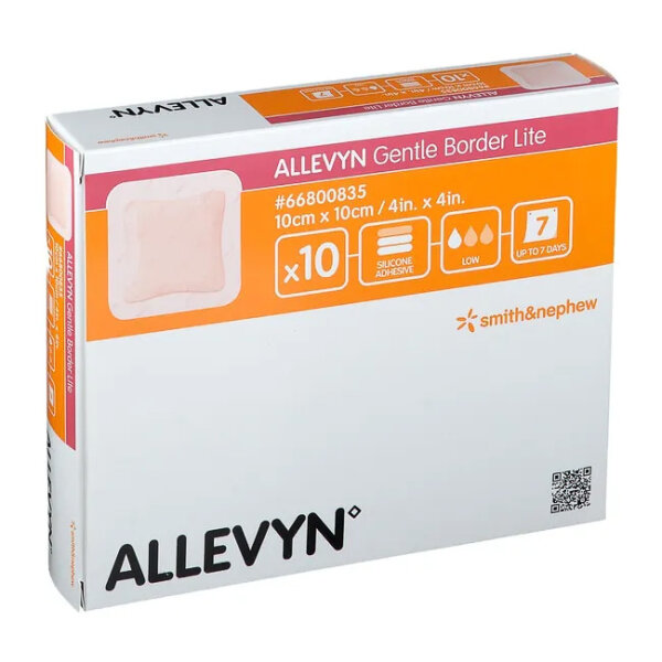 ALLEVYN® Gentle Border Lite 10 x10 cm, 10 Stück