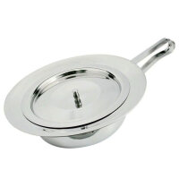 Bettpfanne/ Steckbecken mit Deckel EDELSTAHL (Stück)