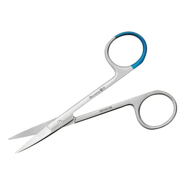 Verbandschere Irisscheren Einmalgebrauch gebogen, spitz/spitz (25 Stück)