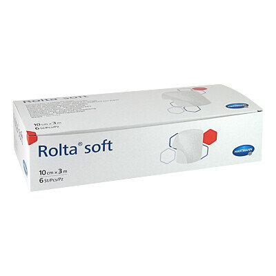 Rolta soft synthetische Wattebinde 3 x 10 cm 6 Stück
