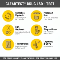 Cleartest LSD Urintest Teststreifen für professionelle Diagnostik 1 Test