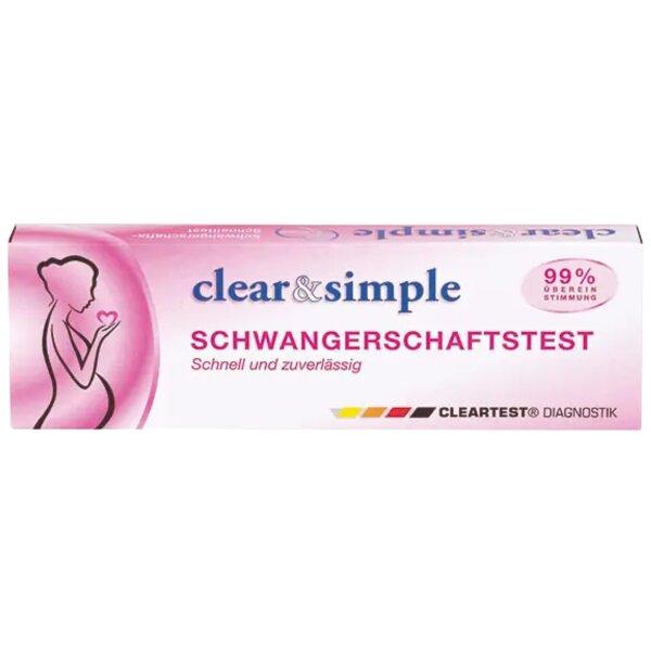 Clear & Simple Schwangerschaftstest Midstream 1 Test HCG Urintest