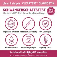 Clear & Simple Schwangerschaftstest Midstream 1 Test HCG Urintest