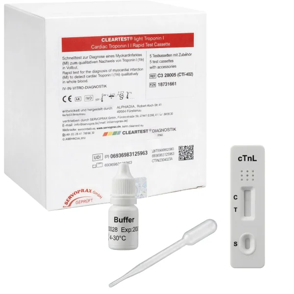 CLEARTEST Troponin I Herzinfarkt Schnelltest für Profis