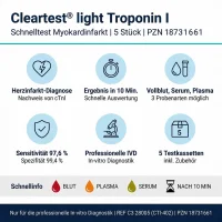CLEARTEST Troponin I Herzinfarkt Schnelltest für Profis